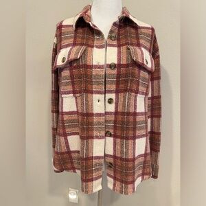 American Eagle plaid button down shirt Sz XS